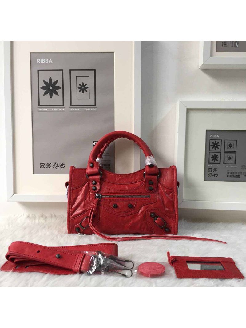 Balenciaga Classic City claret red