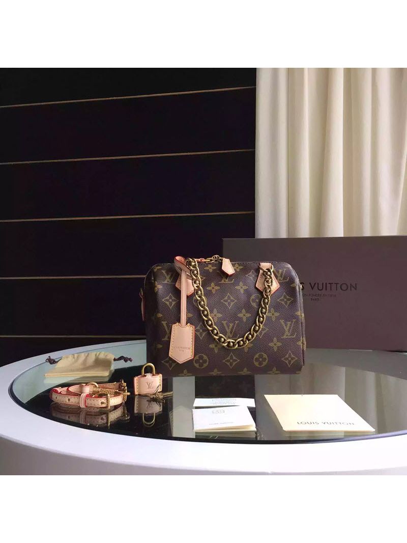 Limited edition! Louis Vuitton Monogram speedy chain bag 20,25,30