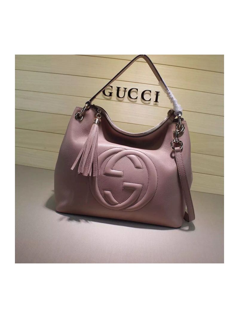 Gucci Soft Pink Leather Hobo