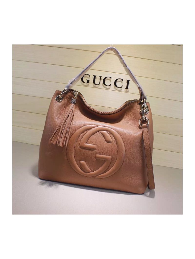 Gucci Brown Leather Hobo