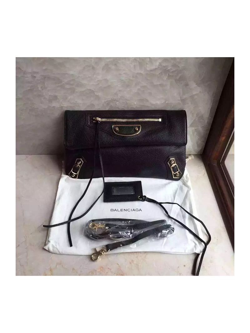Balenciaga Metallic Edge Envelope - Black