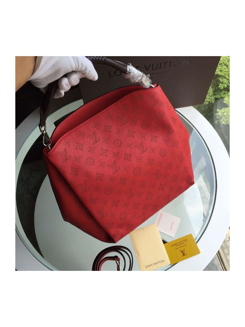 Louis Vuitton Babylone PM with Red Mahina leather