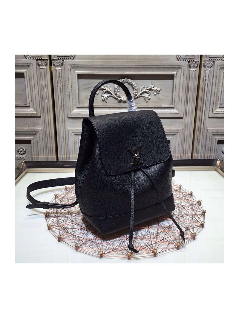 Louis Vuitton LockMe Backpack Noir Soft Leather M41815