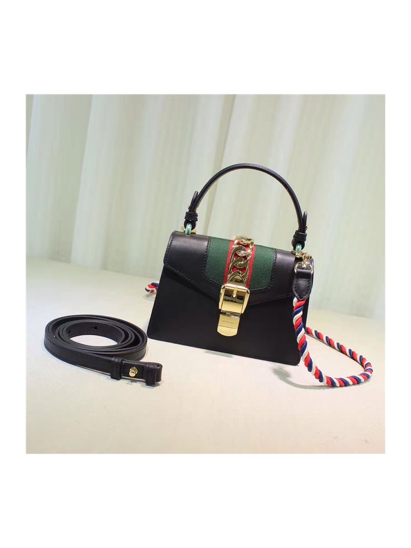 Gucci Sylvie black leather mini bag 470270