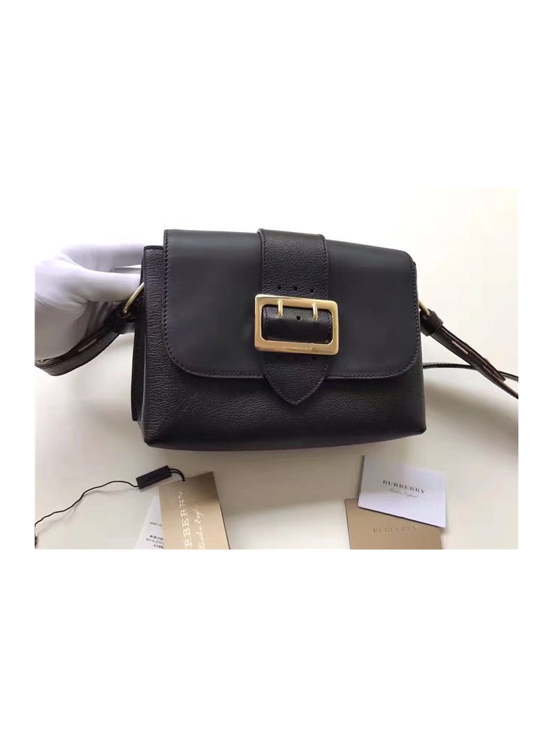 Burberry The Buckle Crossbody Bag in Black Leather 40494431