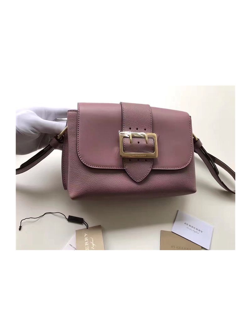  Burberry The Buckle Crossbody Bag in Dusty Pink Leather 40494431