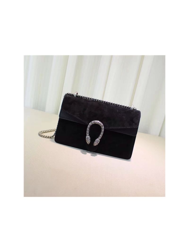 Gucci Dionysus GG suede shoulder bag 400249 black