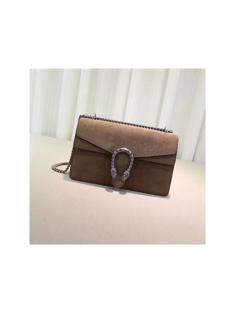 Gucci Dionysus GG suede shoulder bag 400249 brown