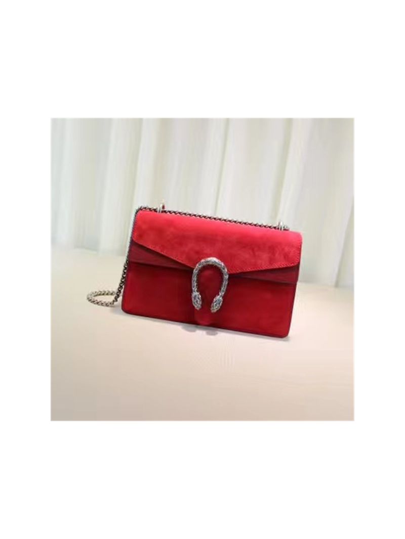 Gucci Dionysus GG suede shoulder bag 400249 red