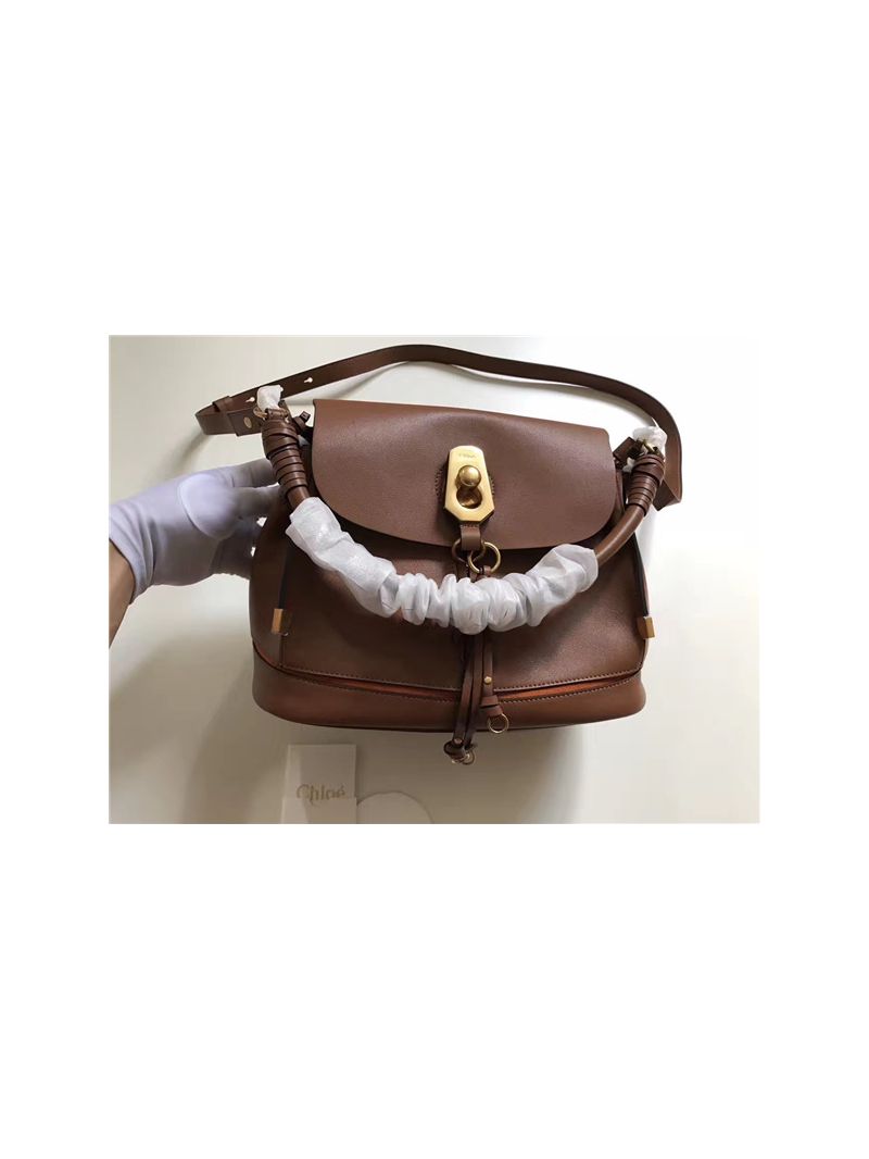Chloe Owen Bag with Flap 3S1311 in brown leather