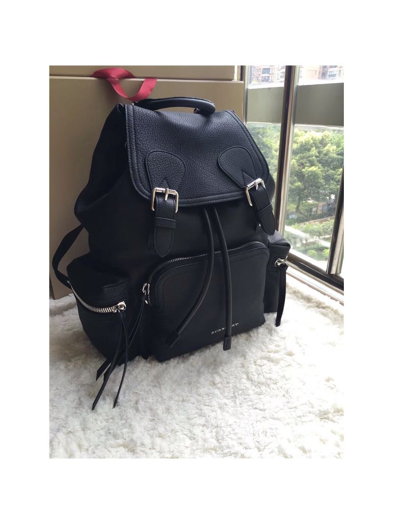 Burberry The Medium Rucksack in black Deerskin with Resin Chain