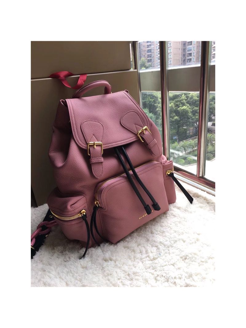 Burberry The Medium Rucksack in blossom pink Deerskin with Resin Chain