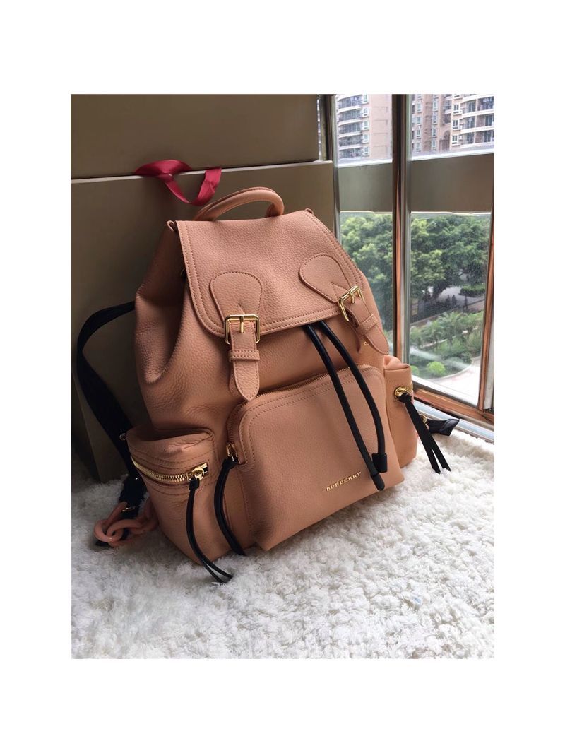 Burberry The Medium Rucksack in pale apricot Deerskin with Resin Chain