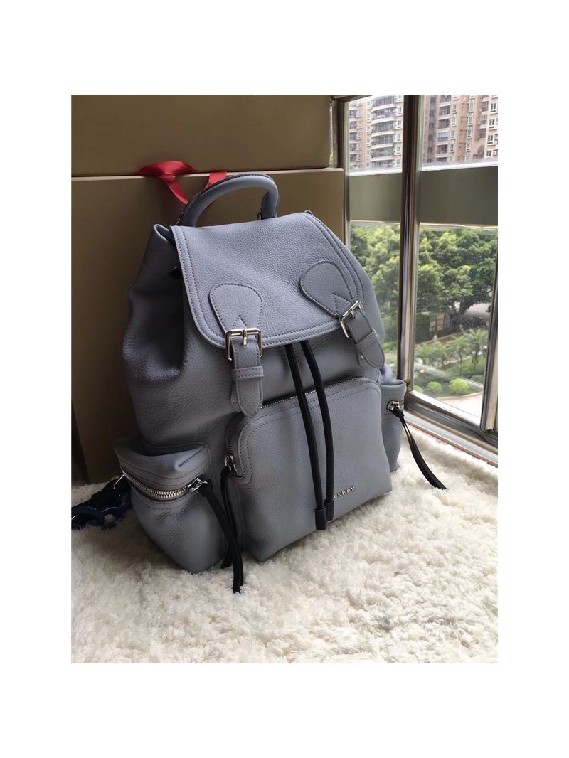 Burberry The Medium Rucksack in slate blue Deerskin with Resin Chain