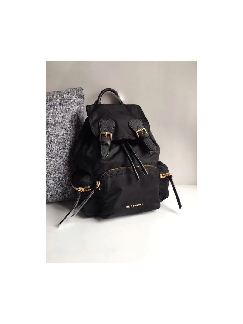Burberry The  Rucksack backpack in black Technical Nylon and Leather