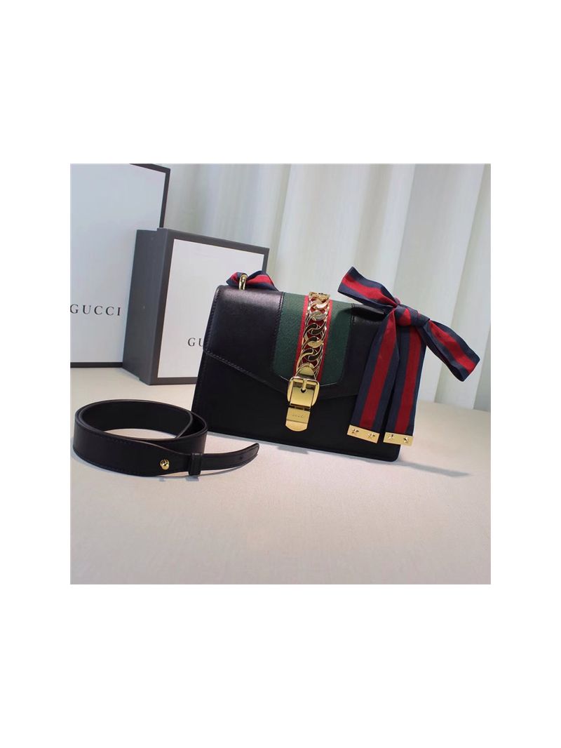 Gucci Sylvie small shoulder bag 421882 black