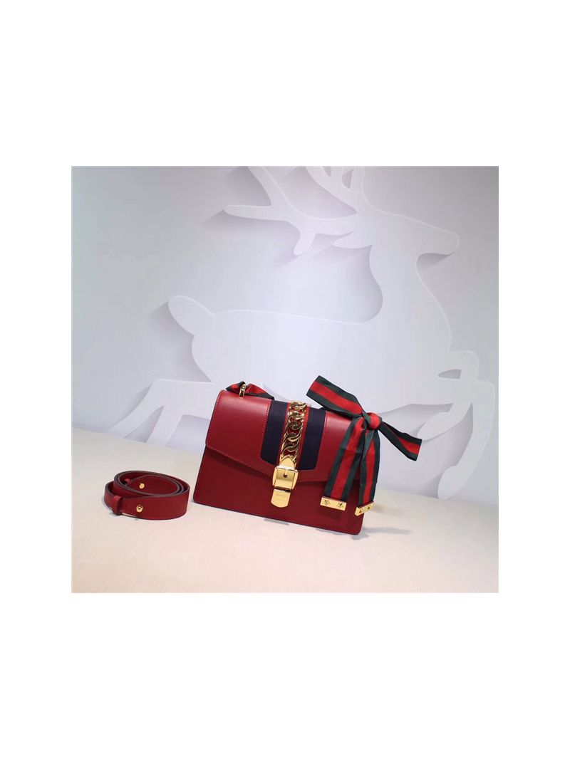 Gucci Sylvie small shoulder bag 421882 red