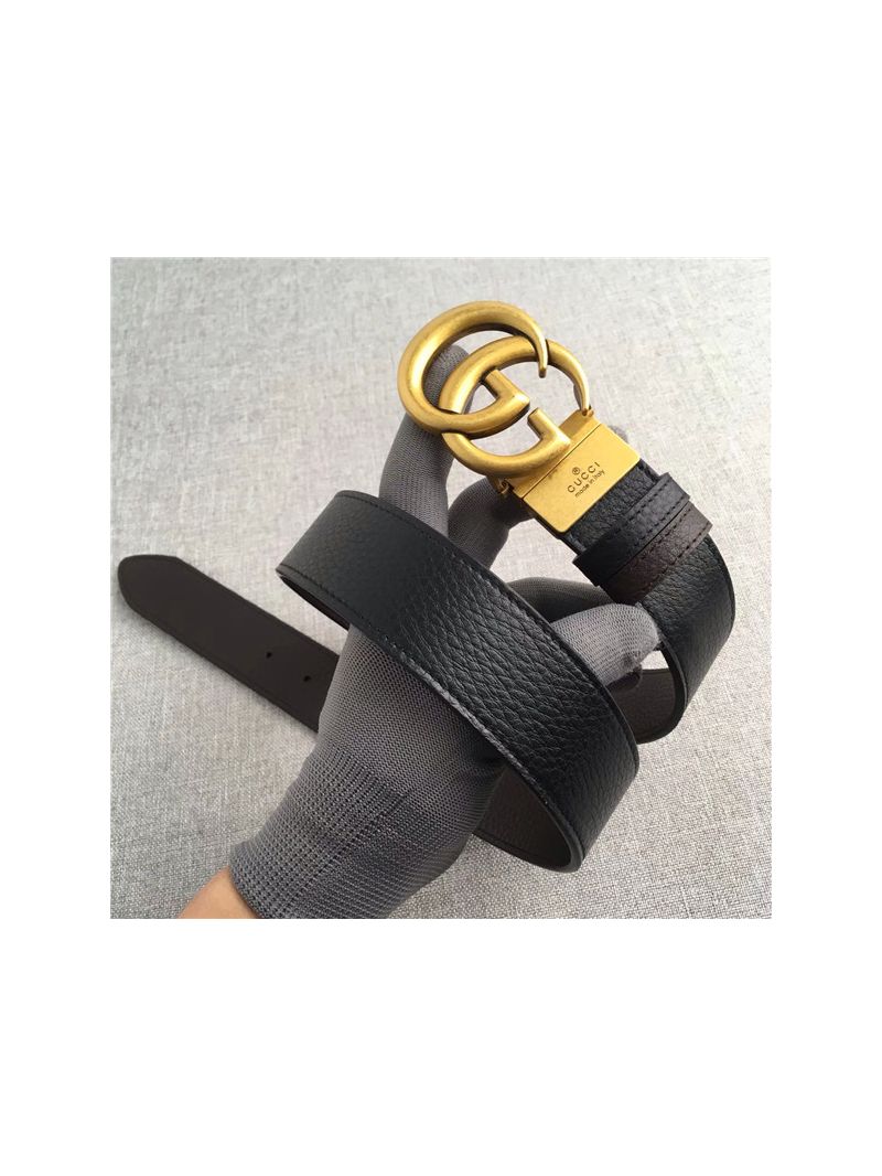 Gucci Reversible leather belt with Double G buckle 474350