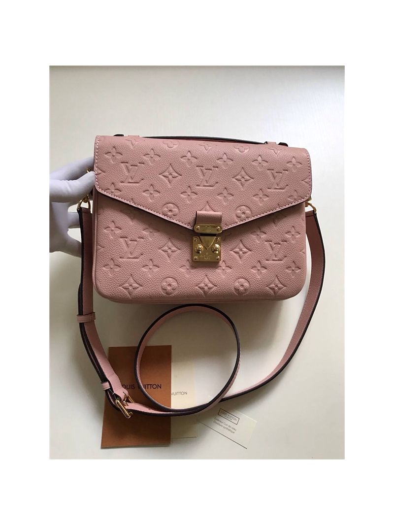 Louis Vuitton Pochette Metis Monogram Empreinte M44018 pink