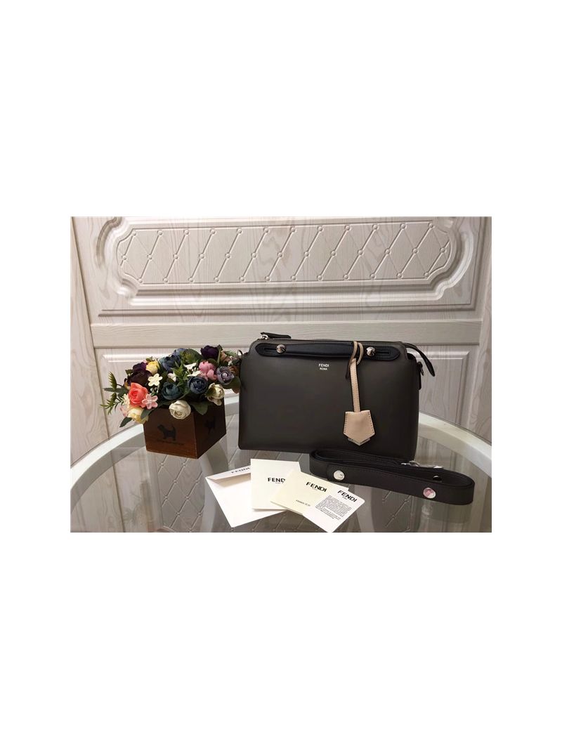 Fendi BY THE WAY Small Boston bag in dark green leather