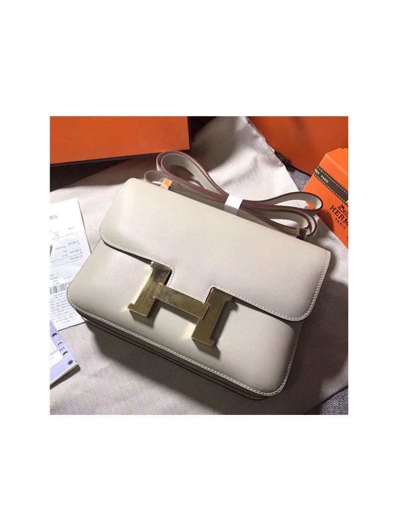 Hermes Constance in vanilla Swift leather crossbody bag