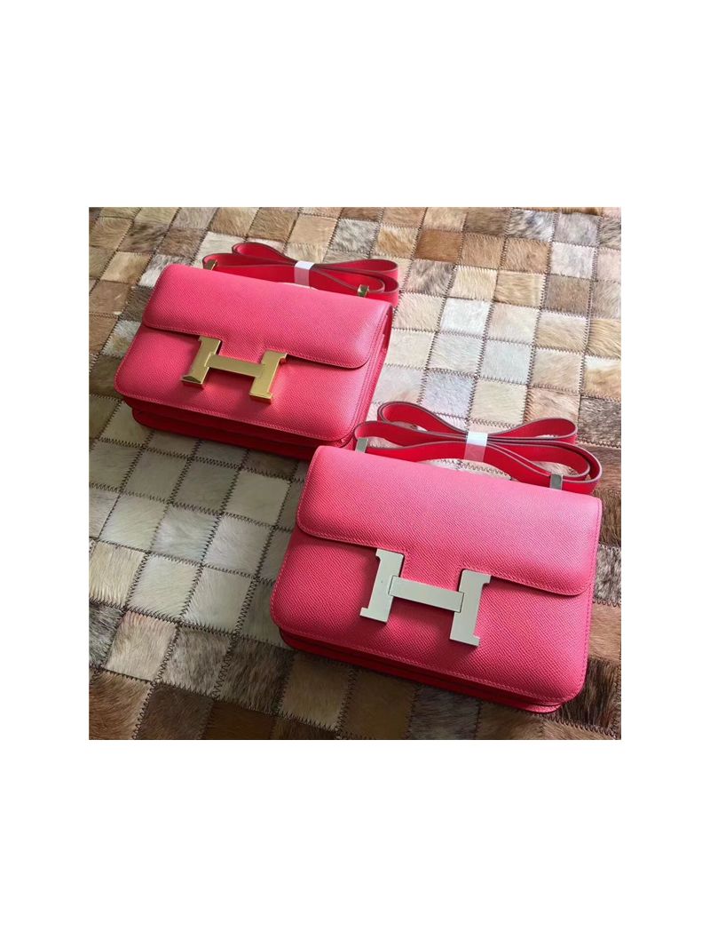 Hermes Constance in deep pink Epsom leather crossbody bag