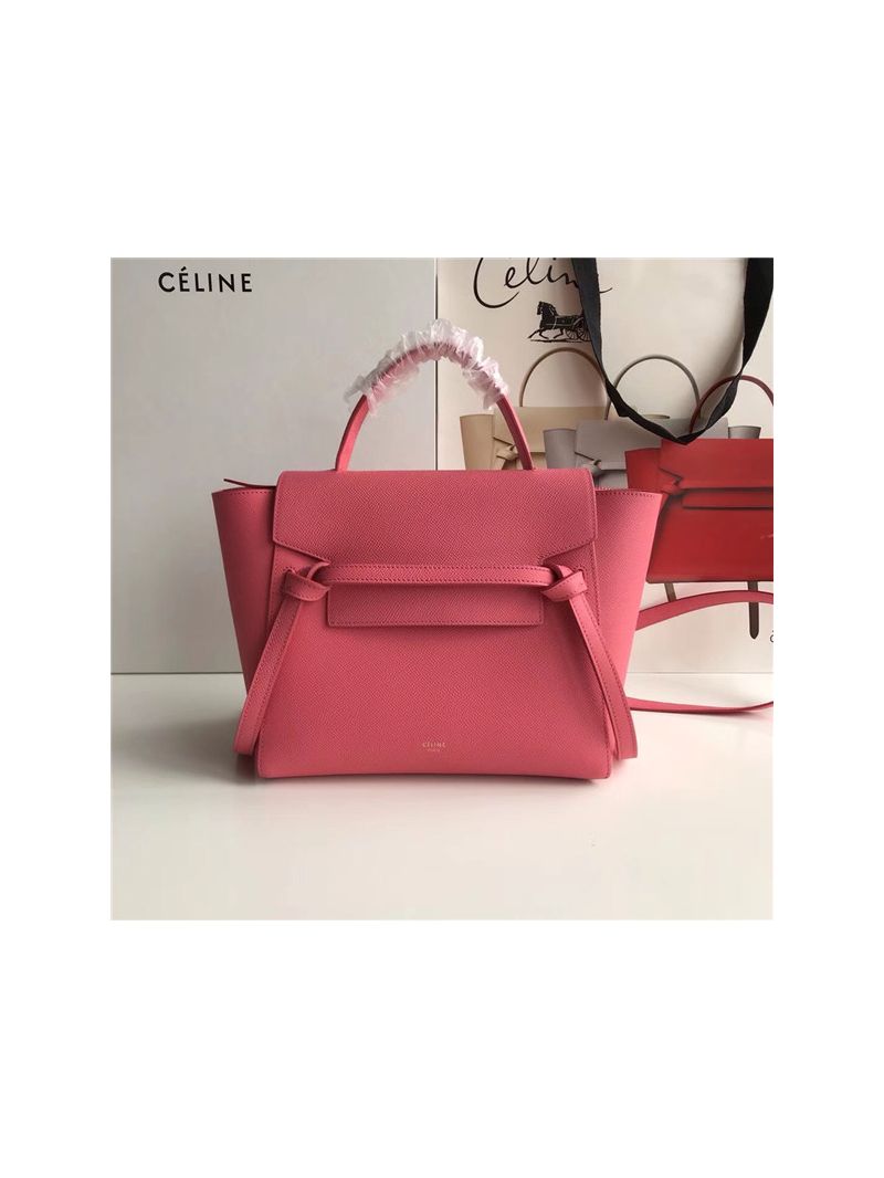 Celine Belt Bag In coral Grained Calfskin 2 sizes