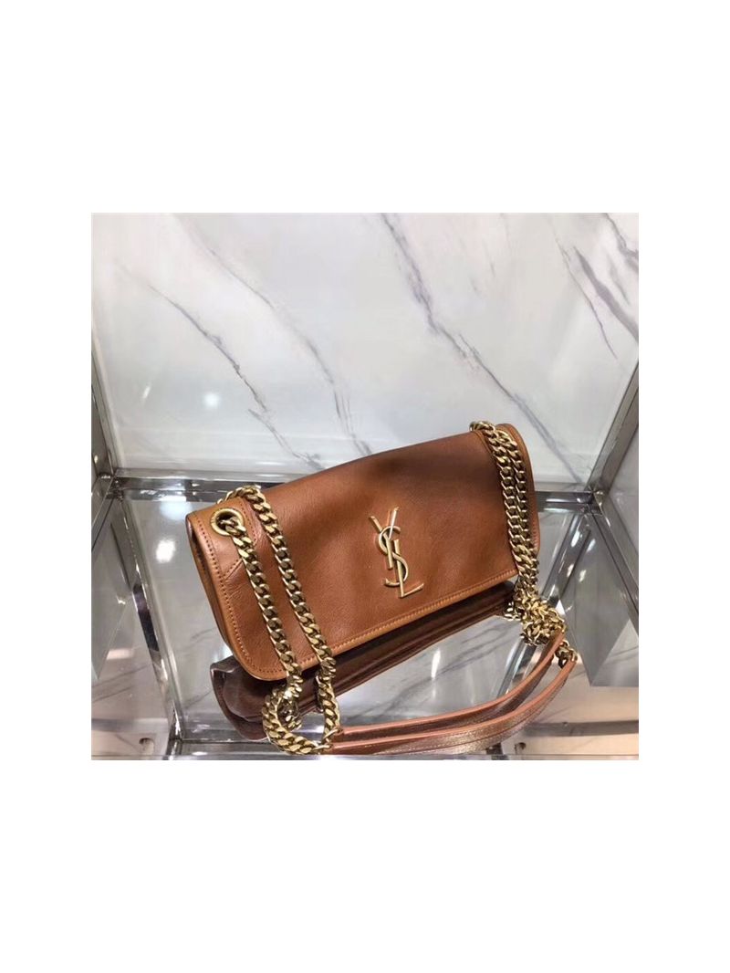 YSL Saint Laurent Small Niki Chain Bag In cognac Leather
