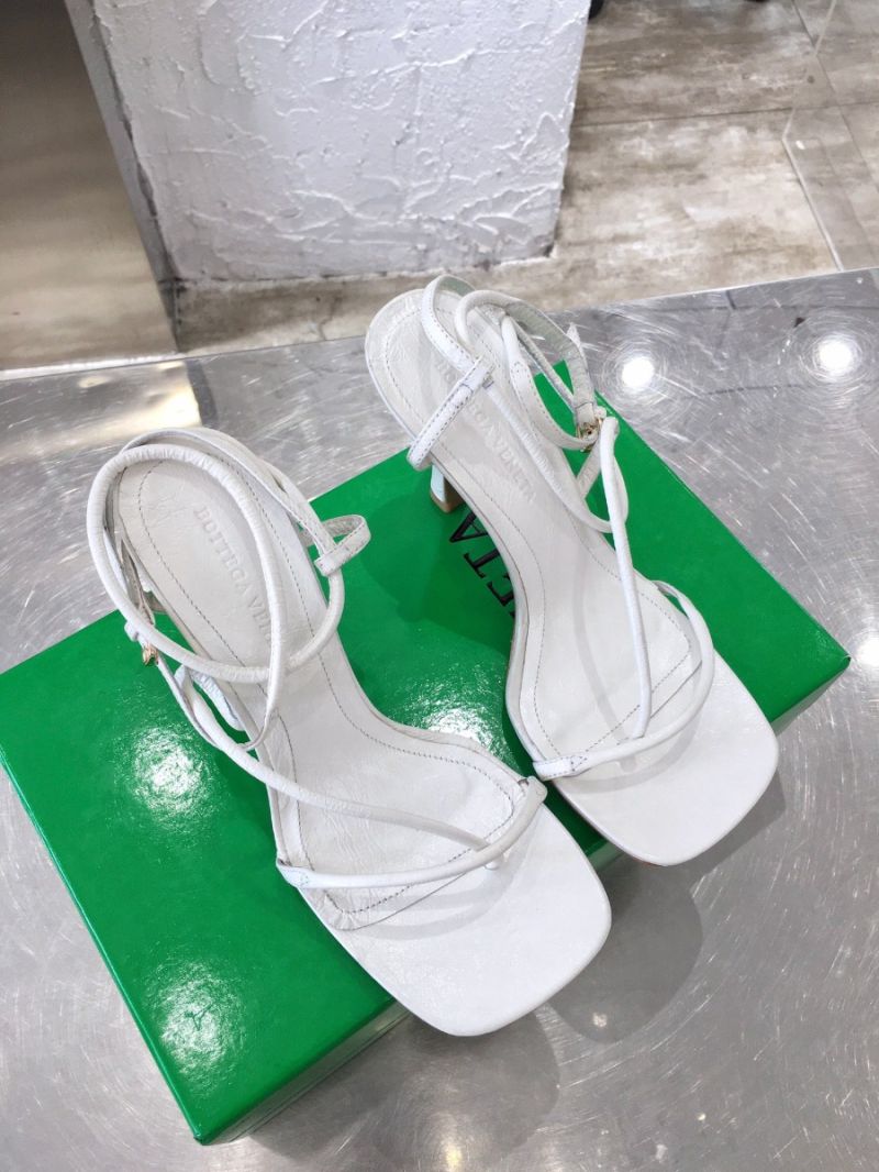 Bottega Veneta BV By Line Stretch Sandals 630178 White