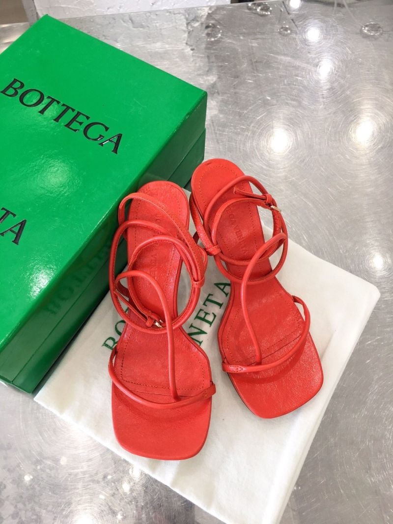 Bottega Veneta BV By Line Stretch Sandals 630178 Orange