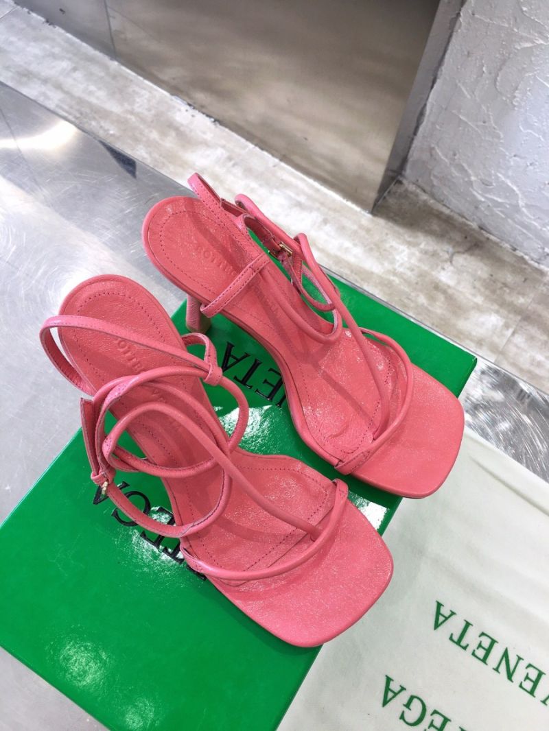 Bottega Veneta BV By Line Stretch Sandals 630178 Coral