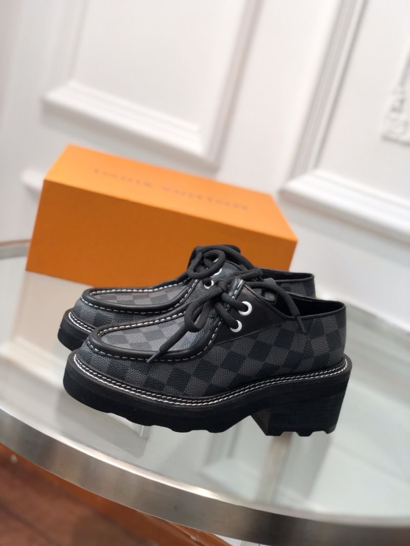 Louis Vuitton LV Beaubourg Platform Derby 1A5SS4 Damier Graphite
