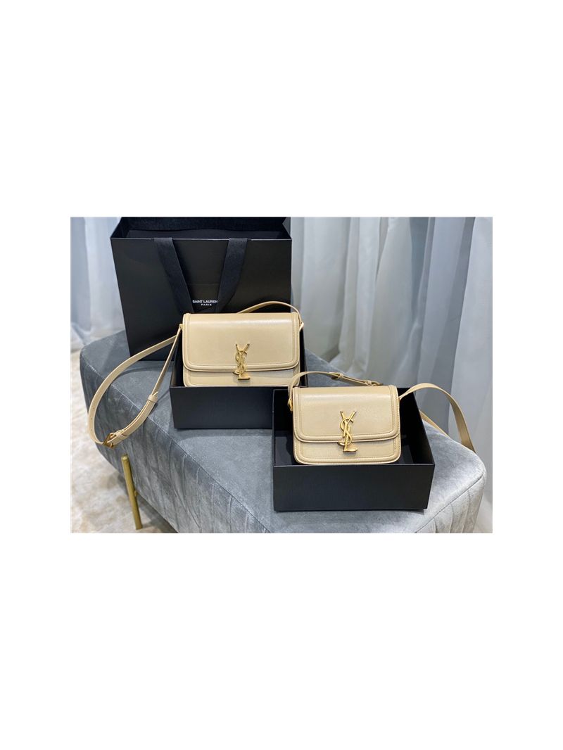 YSL Saint Laurent Solferino Soft Satchel In Box Leather 635025 Ivory