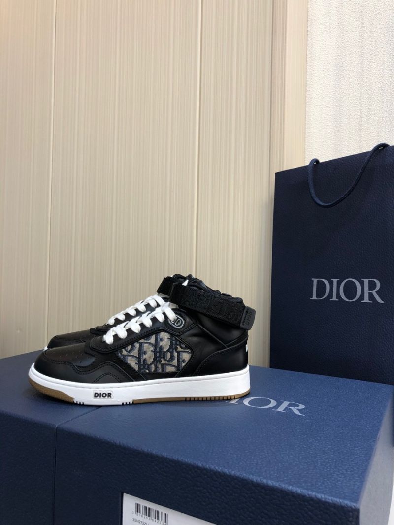 Dior B27 High-Top Sneaker 3SH132 Black Smooth Calfskin with Oblique Jacquard