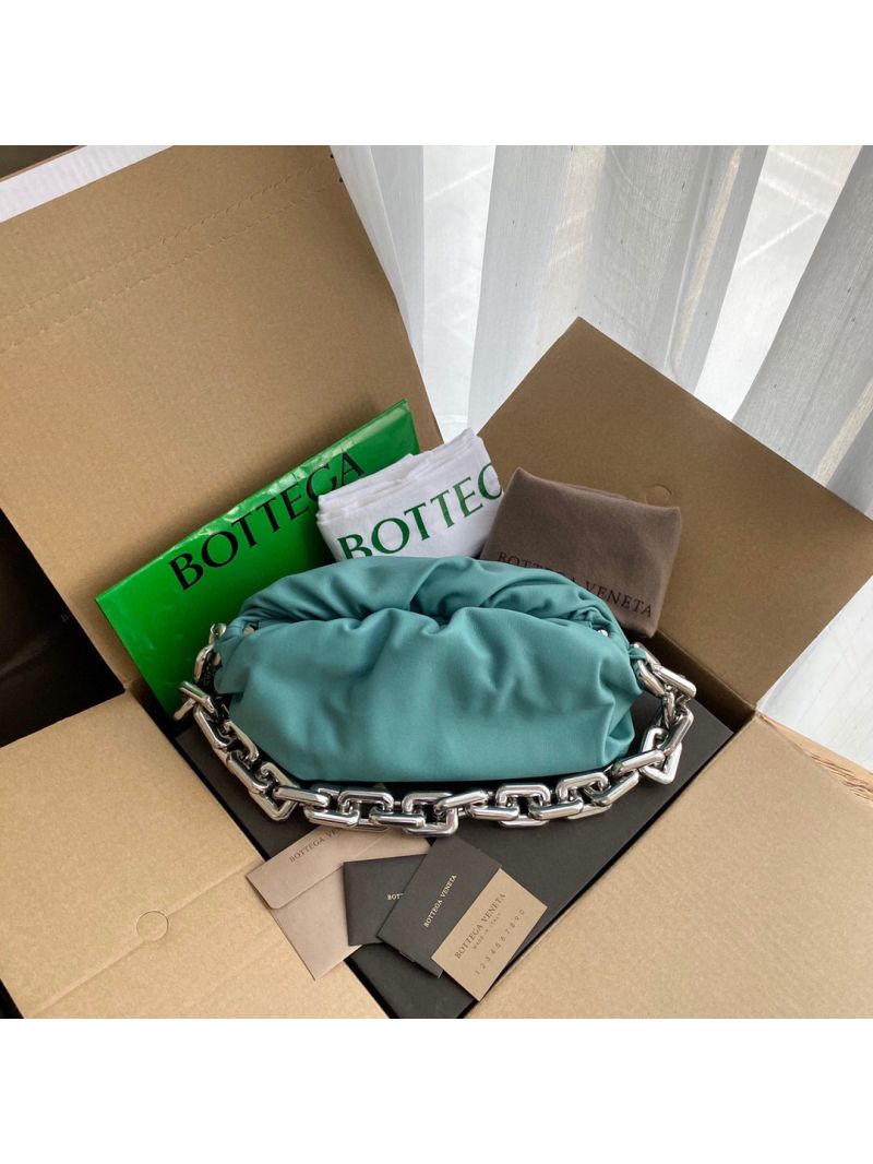 Bottega Veneta The Chain Pouch 620230 Linoleum Silver Chain