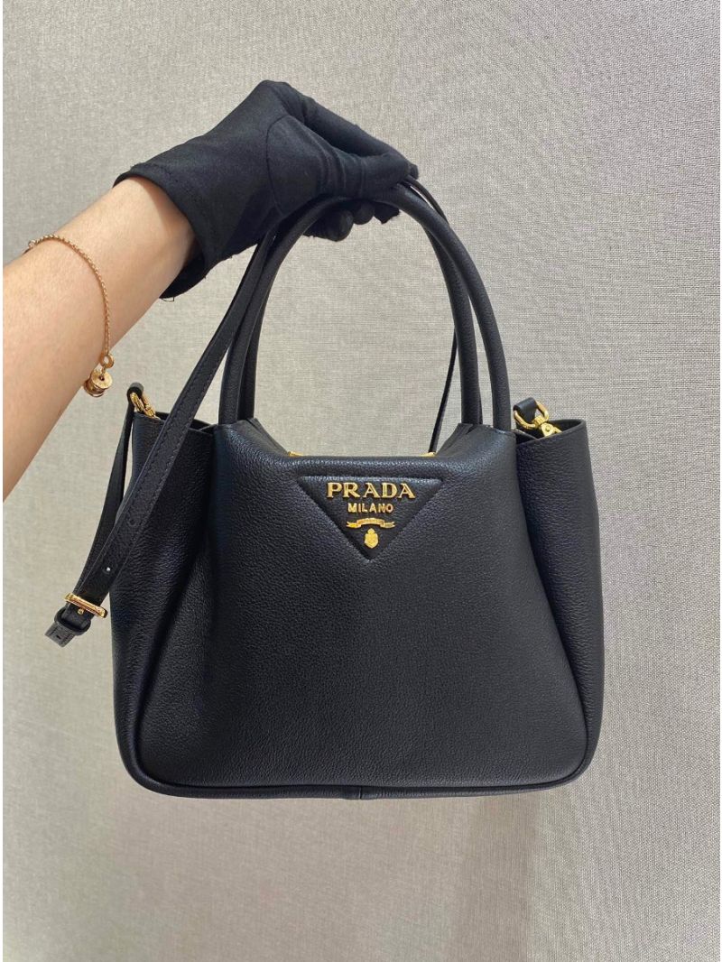 Prada Small Leather Handbag 1BC145 Black
