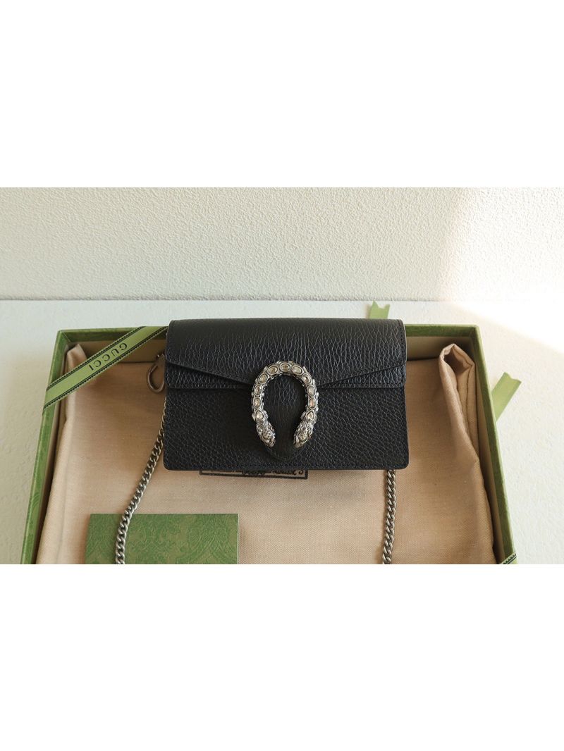 Gucci Dionysus Super Mini Calfskin Bag 476432 Black