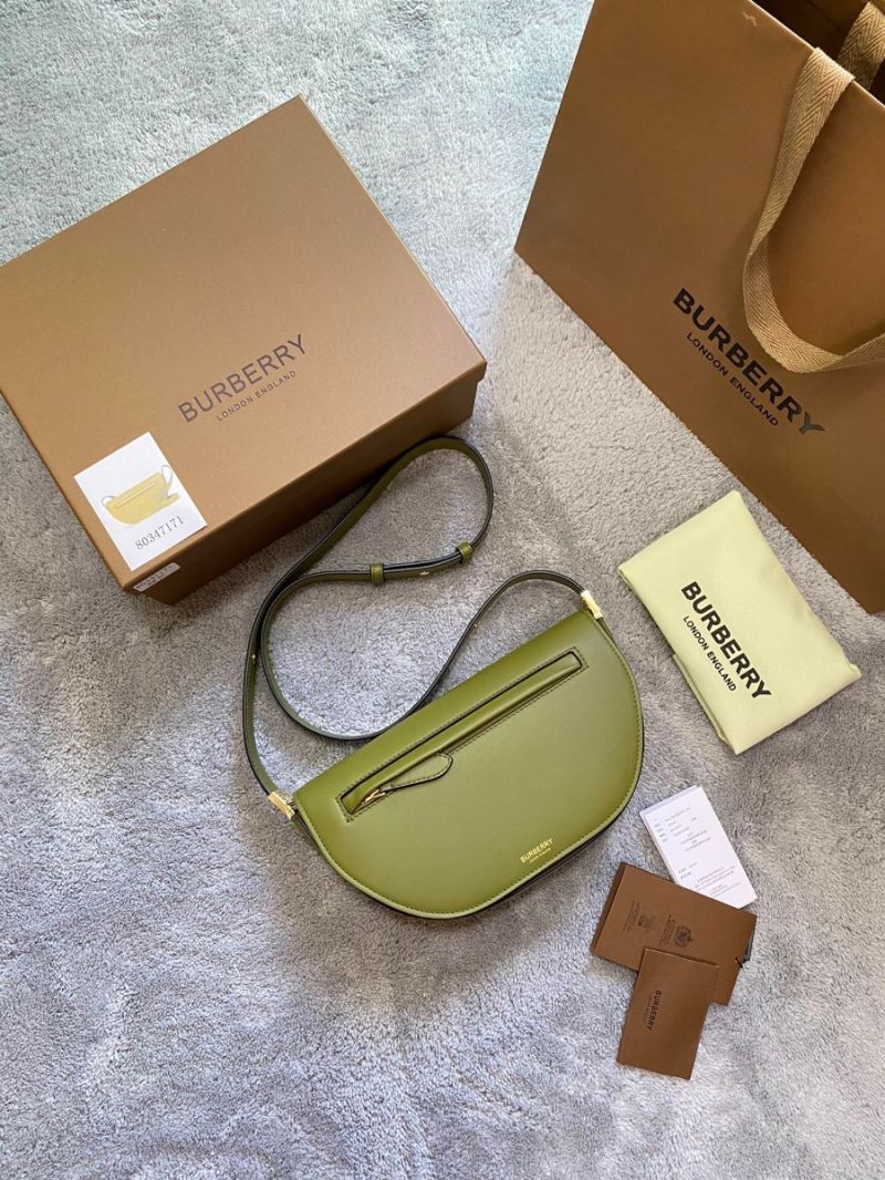 Burberry Small Leather Olympia Bag 80363811 Juniper Green