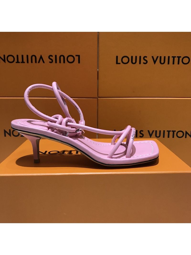 Louis Vuitton LV Nova Flat Heel Sandal in Lambskin 1A9D07 Pink