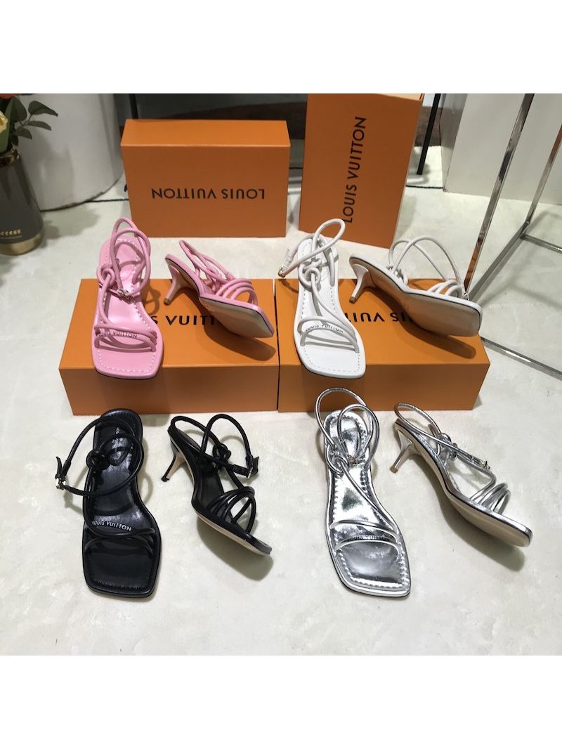 Louis Vuitton LV Nova Flat Heel Sandal in Lambskin 1A9D07 Black