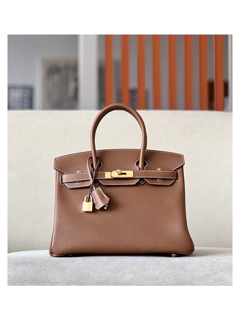 Hermes Birkin Bag in Swift Leather Brown