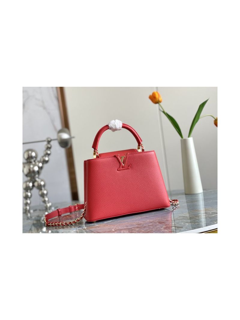 Louis Vuitton Capucines Mini BB MM M20513 M59709 Taurillon leather Red