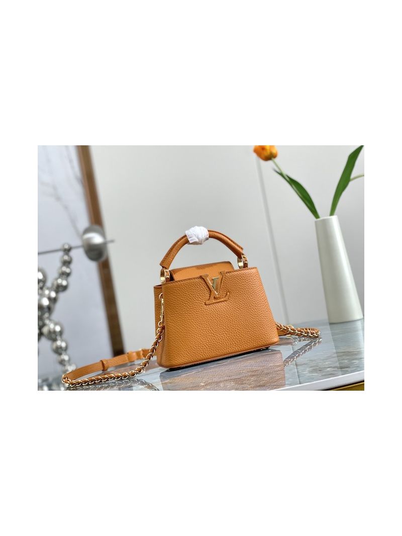 Louis Vuitton Capucines Mini BB MM M20513 M59709 Taurillon leather Sunbeam Yellow