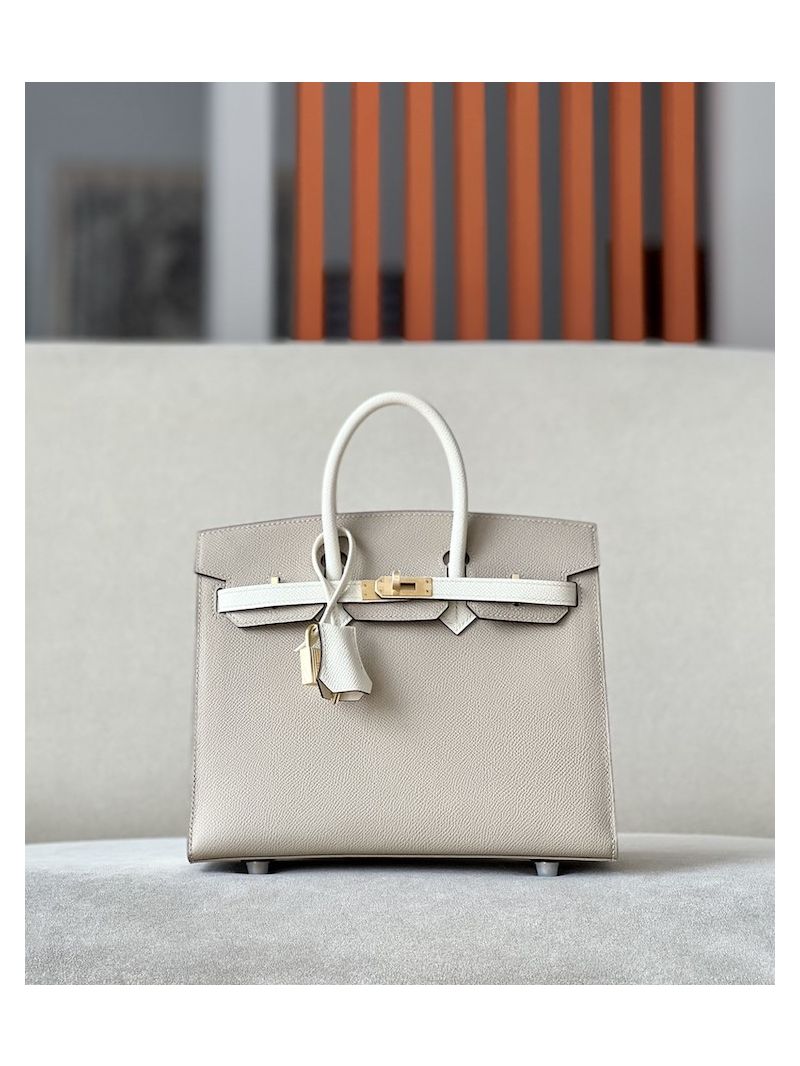 Hermes Birkin Sellier Bag in Bi-Color Trench Nata Epsom Leather