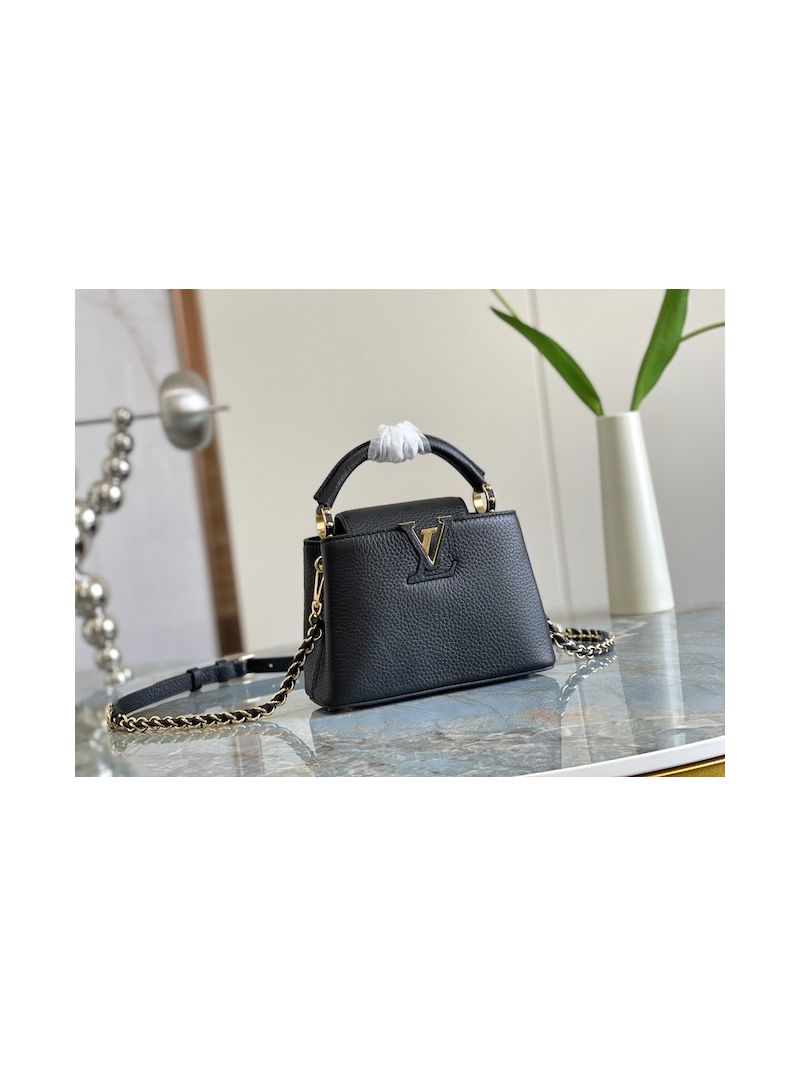 Louis Vuitton Capucines Mini BB MM M20513 M59709 Taurillon leather Black