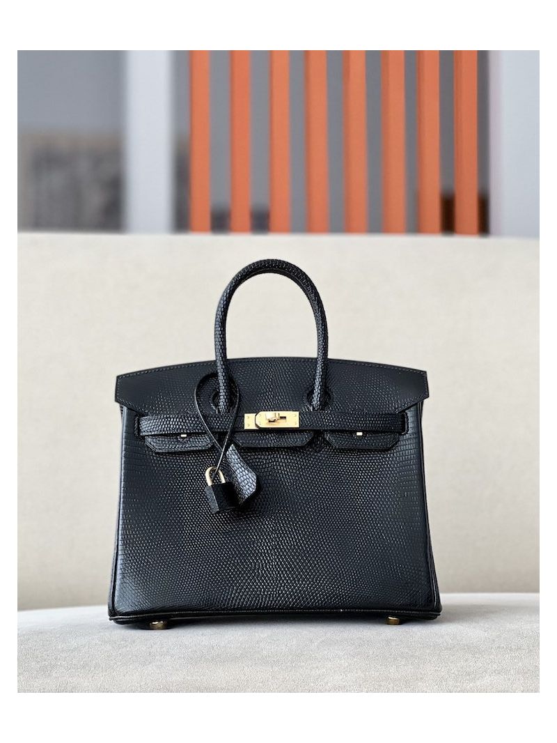 Hermes Birkin Lizard Leather in Blaack