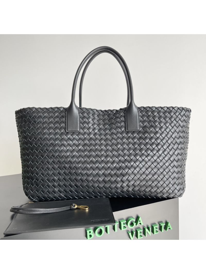 Bottega Veneta BV Large Cabat Intreccio Lambskin Tote bag 608811 Black