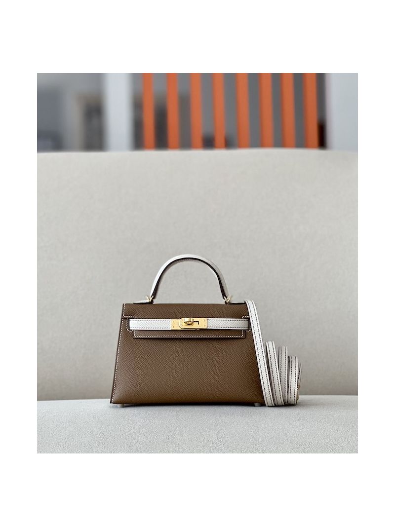 Hermès Epsom Leather Mini Kelly Sellier II 20 in 3G Alezan Nata