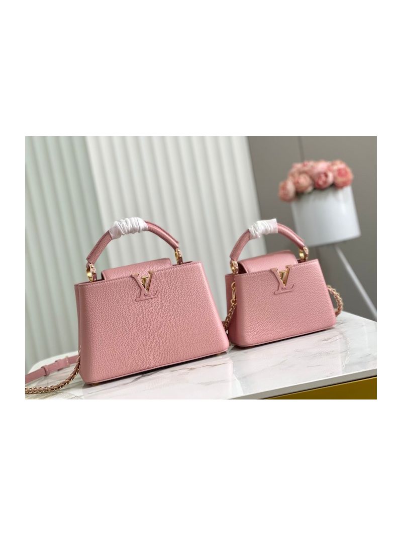 Louis Vuitton Capucines Mini BB M21102 Metallic Pearly Pink