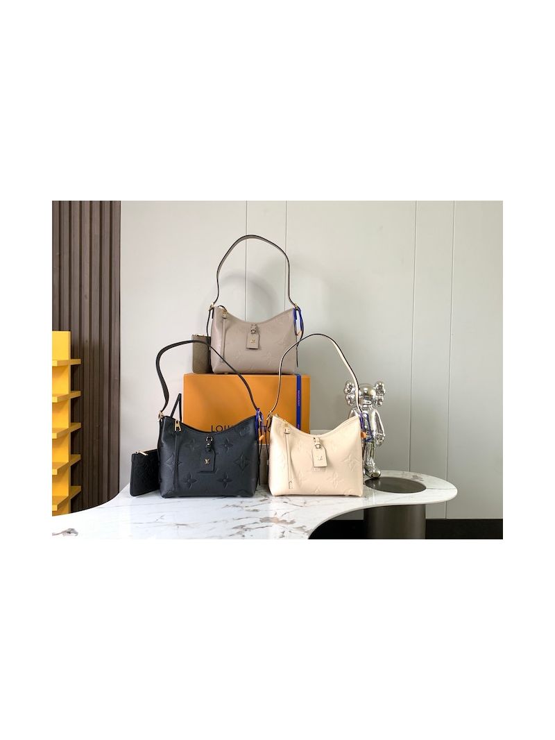 Louis Vuitton LV CarryAll PM Monogram Empreinte M46288 Cream